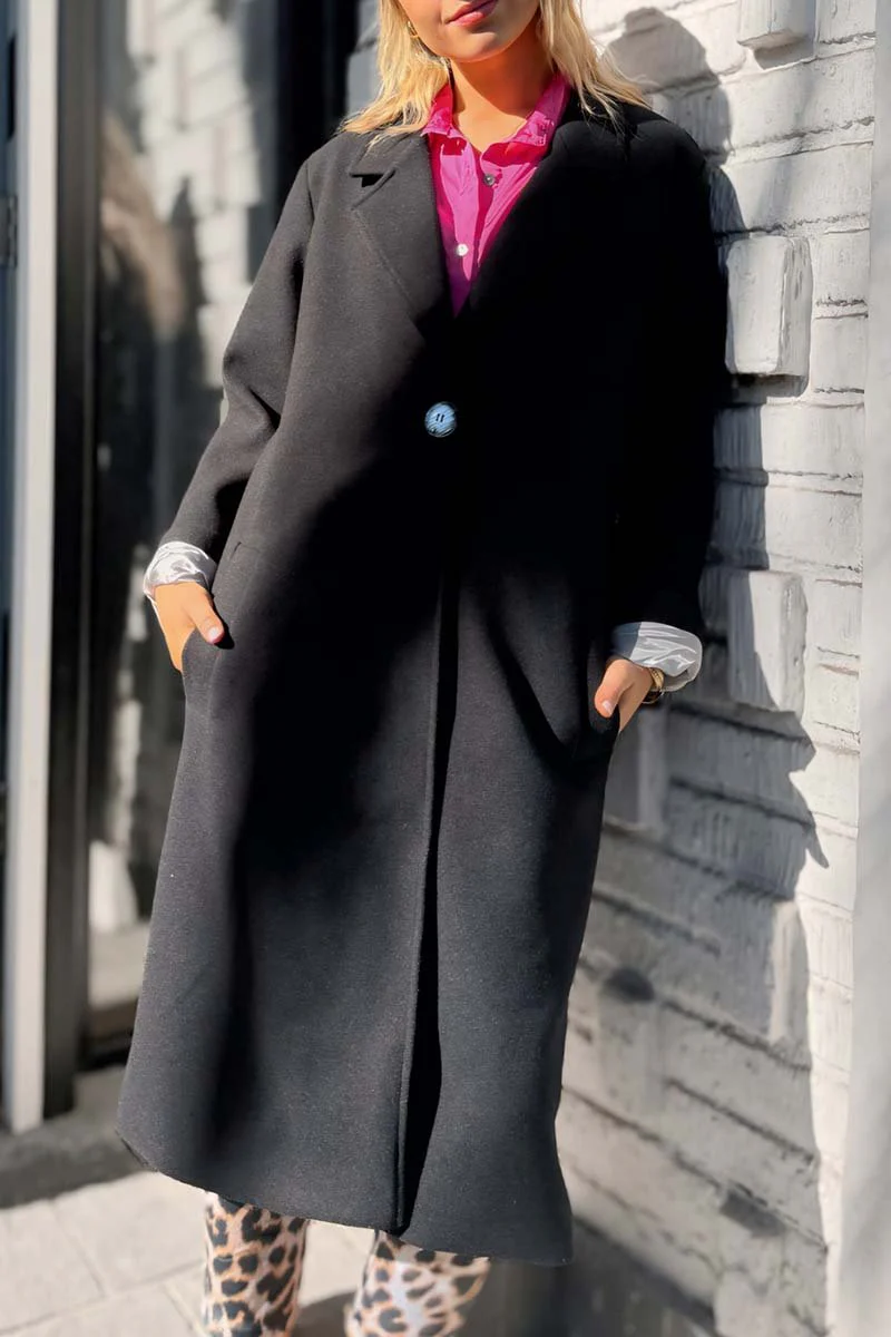 Women's casual loose woolen coat